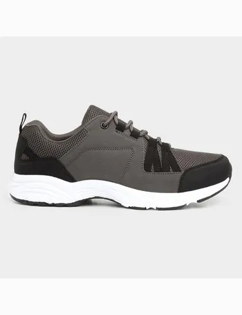 shoe zone mens black trainers