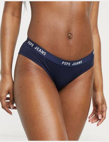 Pepe Jeans tessie seamless bra with logo straps in navy