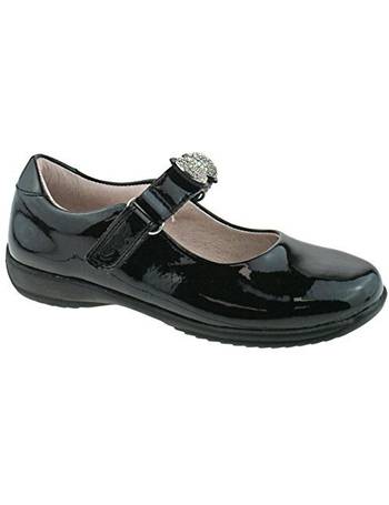 DB01 Love Black Patent School Shoes F Fitting Lelli Kelly LK8309 