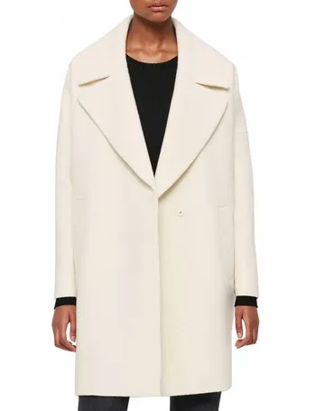 all saints black and white coat