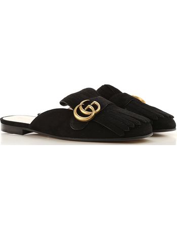 gucci marmont fringe slides