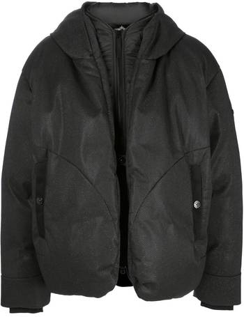 Stone Island Quilted Hooded zip-up Jacket - Farfetch