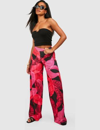 Retro Print Fit & Flare Trousers