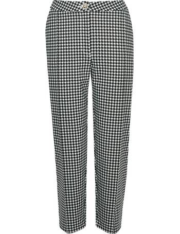 Racing Green Tailored Fit Navy  Caramel Check Trousers