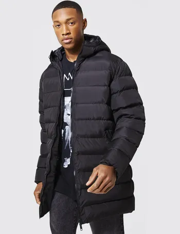 longline quilted jacket mens