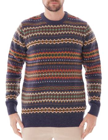 barbour jumper mens fair isle