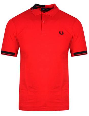 Fred perry red outlet polo shirt