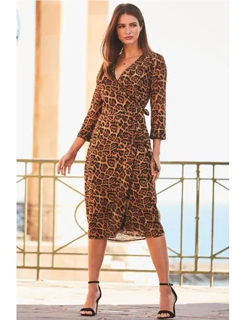 sosandar leopard print shirt dress