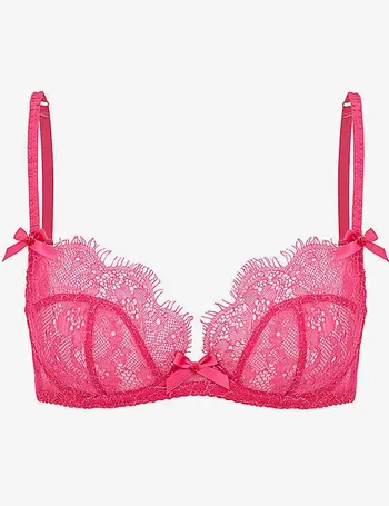 Carline Plunge Underwired Bra in Pink