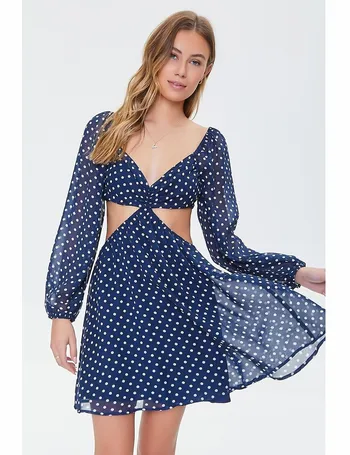 forever 21 blue polka dot dress