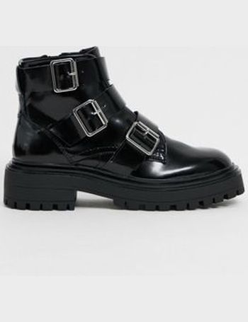 asos design awaken biker boots in black