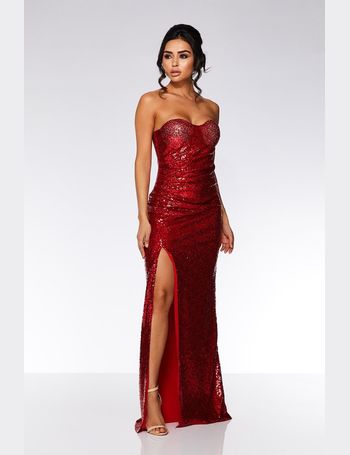 quiz red sequin dress