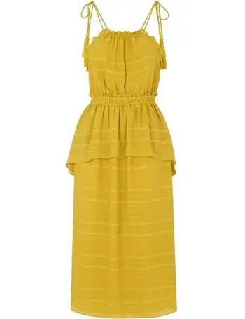 Yellow Abigail Frill Wrap Dress, WHISTLES