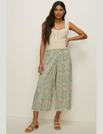 UK STOCK Womens High Waist Wide Leg Baggy Pants Culotte Palazzo Trousers  Dress  eBay