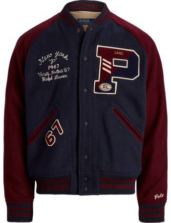 Polo Ralph Lauren Leather / Wool State Champs P Varsity Jacket