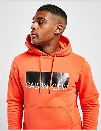 calvin klein off box large logo overhead hoodie