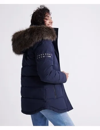 superdry premium down classics alps parka coat