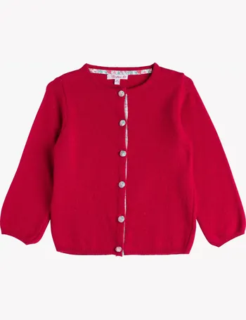 Trotters Company Kids' Ballet Wrap Cardigan, Pink at John Lewis