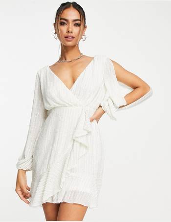 Miss Selfridge Premium embellished floral maxi dress in ivory