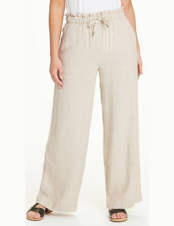 White Double Cloth Tapered Trousers  Matalan