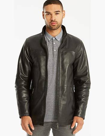 Shop Jacamo Men's Black Leather Jackets up to 45% Off | DealDoodle