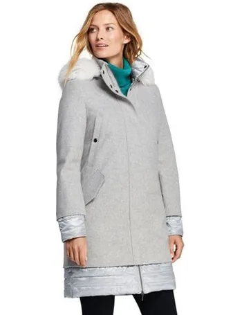 lands end insulated wool coat