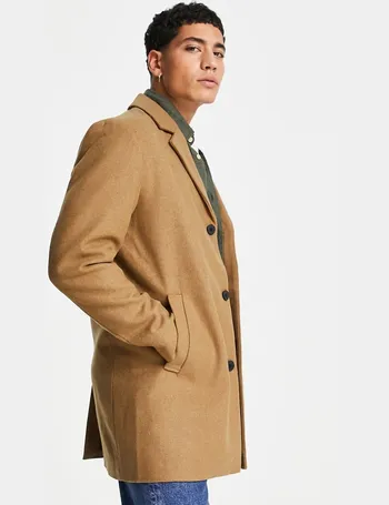 men beige peacoat