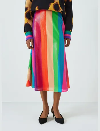 Unity metallic 2024 rainbow pleated skirt