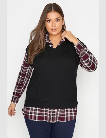 2 in 1 shirt online jumper women's plus size