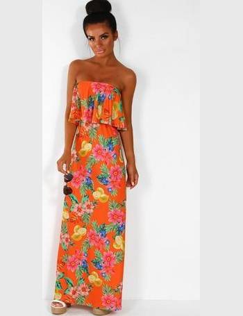 Shop Strapless Floral Maxi Dress up to ...