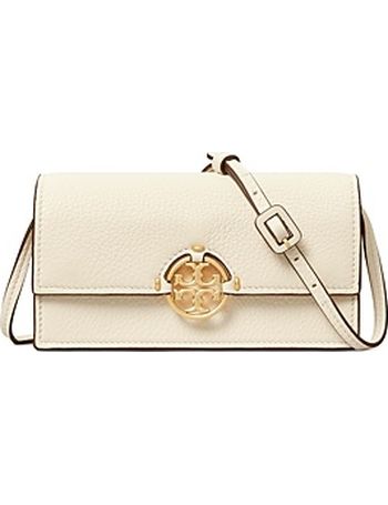 Tory Burch Miller Glazed Wallet Crossbody in Blue