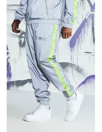 boohooman reflective joggers