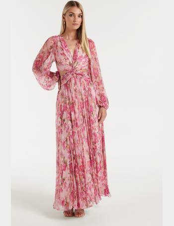Forever New long sleeve maxi dress in apricot floral