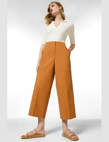 Petite Essential Techno Woven Crop Trouser | Karen Millen