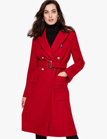 red dress coat womens