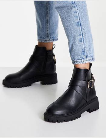 flat leather boots womens