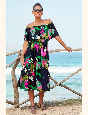 Tropical print dress on sale uk