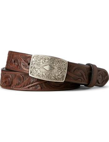 ralph lauren tooled leather belt