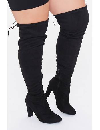 Faux suede thigh high boots sales forever 21