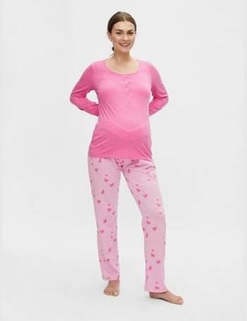 Mamalicious Grey & Navy Maternity Nursing Pyjama Set