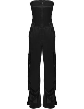 Camden Black Corset Style Tailored Straight-Leg Jumpsuit – Club L