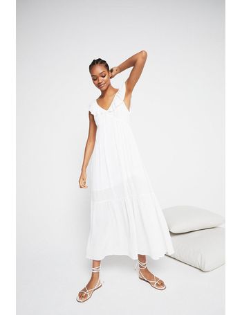 Warehouse white linen on sale dress