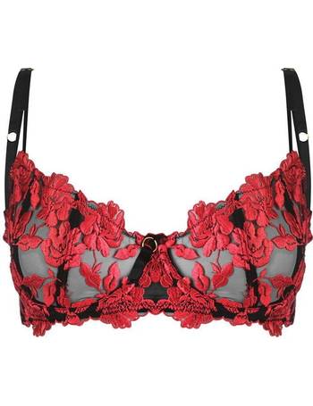 JD Williams - Ann Summers Cecile Red/Black Balcony Bra