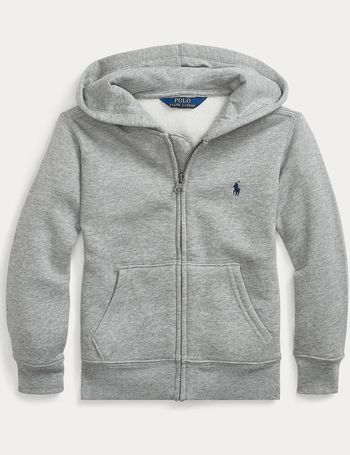 Boys Polo Horse Hooded Jacket Hoody Hoodie Fleece Top Zip Up Sweatshirt Kids 