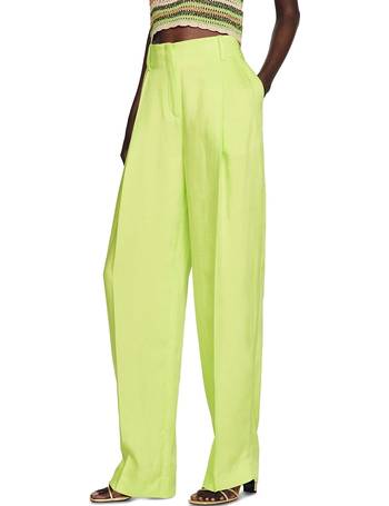 Shop Sandro Women's Wide Leg Linen Trousers up to 55% Off