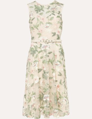 Aria Embroidered Fit And Flare Dress