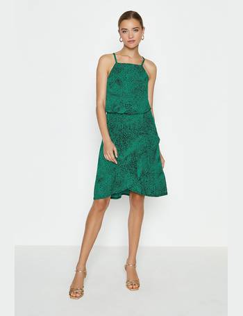 Coast green ruffle store dress