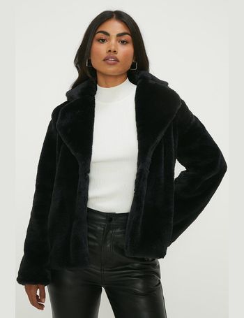 Black faux fur jacket hotsell dorothy perkins