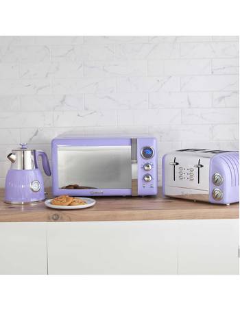 Swan Retro Microwave - Purple 