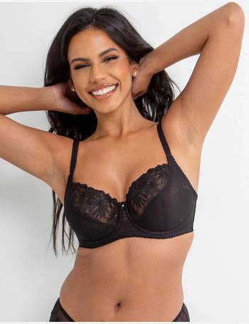 Pour Moi Reflection lace blend padded push up non wired bra in